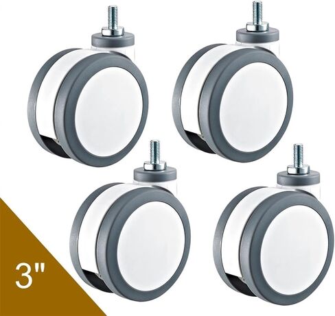 ارتداء مقاومة الأثاث عجلات بو 3 بوصة M12x25 المسمار كتم 4pcs in Saudi Arabia