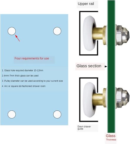 Sliding Door Hanging Wheel Roller Bathroom Sliding Cabinet Eccentric Pulleys 8PCS(Diameter 19mm) in Saudi Arabia