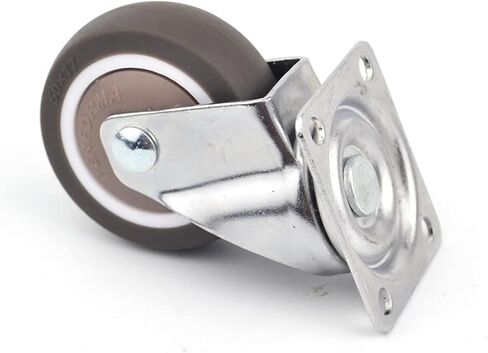 Brobrown TPR Super Mute Wheels Casters TPE هادئة ومريحة حمولة عالية الحمل 2pcs (مع الفرامل ، 2 بوصة) in Saudi Arabia