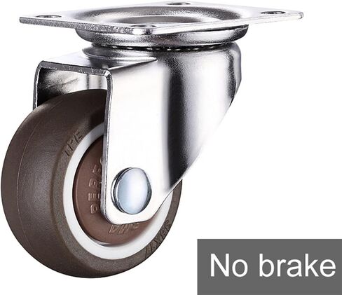 Brobrown TPR Super Mute Wheels Casters TPE هادئة ومريحة حمولة عالية الحمل 2pcs (مع الفرامل ، 2 بوصة) in Saudi Arabia