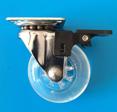 2 Inch with Brake Transparent Caster Child Bed Wheel Mute Wearable 2Pcs in Saudi Arabia