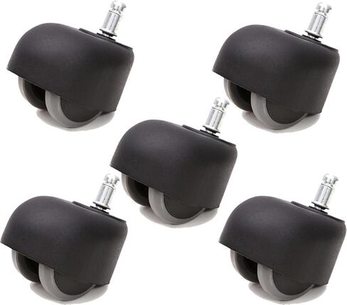 PU Wheels Computer Chair Casters Card Spring Type Wrap-Around Wheels Furniture Caster 1Pcs in Saudi Arabia
