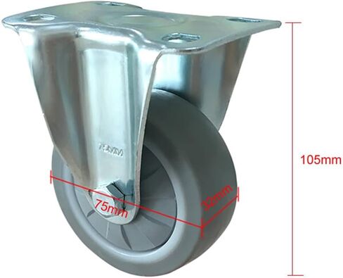 3 Inch Gray Mute Directional Wheel/casters 100kg Bearing Anti-wrap Protect The Ground 1Pcs in Saudi Arabia