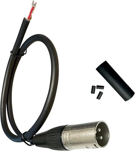 Premium XLR Cable Open End, Pigtail 3 Pin Connector, Microphone Wire, Includes Heat Shrink Tubes for Professional Audio Recording (Male to Bare Wire) in Saudi Arabia