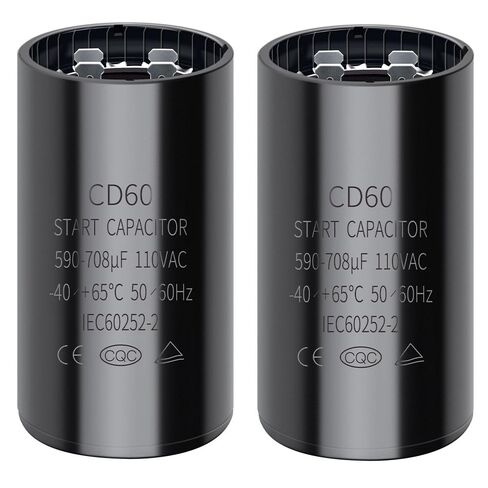 200-240 UF/MFD CD60 CAPACITOR ± 20 ٪ 50/60 HZ 110-125 VAC Round Motor Well Pump Start (200-240 UF/MFD ، 2) in Kuwait