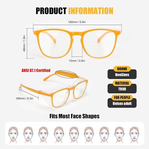 Safety Glasses Anti Fog Goggles For Women, Nurses Protective Eyewear Blue Light & UV Blocking Eye Protection Glasses in Saudi Arabia