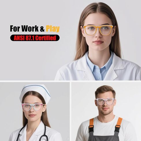Safety Glasses Anti Fog Goggles For Women, Nurses Protective Eyewear Blue Light & UV Blocking Eye Protection Glasses in Saudi Arabia