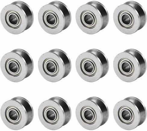 Yctze 10pcs V624ZZ V Ball Bearing Pulley, 4 * 13 * 6mm, for Rail Track Linear Motion System - Suitable for Crafts, Plastic Bearing Wheels, Miniature Set, and 3/4 Inch Small in Saudi Arabia