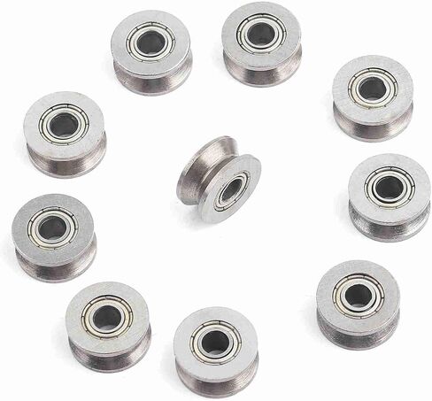 Yctze 10pcs V624ZZ V Ball Bearing Pulley, 4 * 13 * 6mm, for Rail Track Linear Motion System - Suitable for Crafts, Plastic Bearing Wheels, Miniature Set, and 3/4 Inch Small in Saudi Arabia