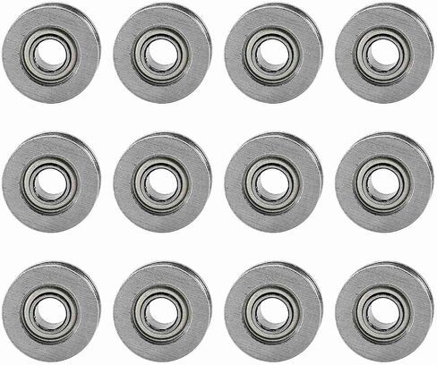 Yctze 10pcs V624ZZ V Ball Bearing Pulley, 4 * 13 * 6mm, for Rail Track Linear Motion System - Suitable for Crafts, Plastic Bearing Wheels, Miniature Set, and 3/4 Inch Small in Saudi Arabia