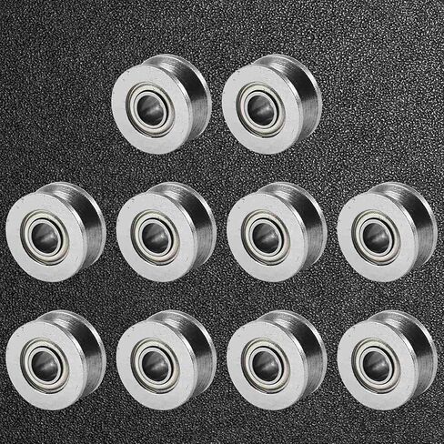 Yctze 10pcs V624ZZ V Ball Bearing Pulley, 4 * 13 * 6mm, for Rail Track Linear Motion System - Suitable for Crafts, Plastic Bearing Wheels, Miniature Set, and 3/4 Inch Small in Saudi Arabia