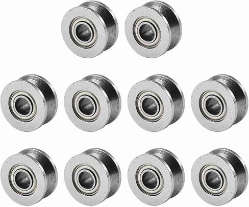 Yctze 10pcs V624ZZ V Ball Bearing Pulley, 4 * 13 * 6mm, for Rail Track Linear Motion System - Suitable for Crafts, Plastic Bearing Wheels, Miniature Set, and 3/4 Inch Small in Saudi Arabia