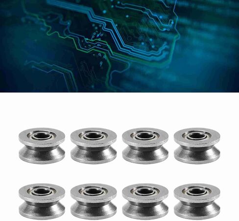 Yctze 10pcs V624ZZ V Ball Bearing Pulley, 4 * 13 * 6mm, for Rail Track Linear Motion System - Suitable for Crafts, Plastic Bearing Wheels, Miniature Set, and 3/4 Inch Small in Saudi Arabia