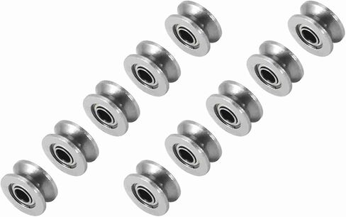 Yctze 10pcs V624ZZ V Ball Bearing Pulley, 4 * 13 * 6mm, for Rail Track Linear Motion System - Suitable for Crafts, Plastic Bearing Wheels, Miniature Set, and 3/4 Inch Small in Saudi Arabia