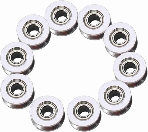 Yctze 10pcs V624ZZ V Ball Bearing Pulley, 4 * 13 * 6mm, for Rail Track Linear Motion System - Suitable for Crafts, Plastic Bearing Wheels, Miniature Set, and 3/4 Inch Small in Saudi Arabia