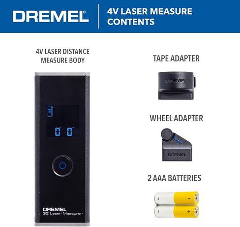 Dremel 3-in-1 Digital Measurement Tool - Includes Laser Measure, Tape Measure Attachment, Wheel Adapter Attachment - Dremel HSLM-01 in Saudi Arabia
