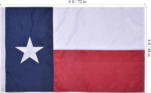 Texas State Flag 4x6 FT Deluxe Premium Premium Premium Permium TX TX مع خطوط مخيط وحلقات نحاسية للاستخدام الداخلي/الخارجي in Kuwait