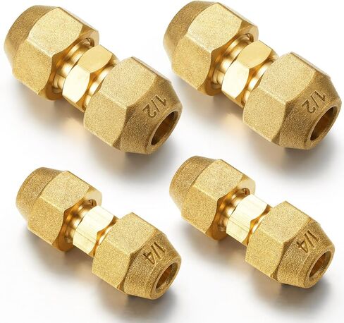 4 PCS 1/4 "1/2" أنبوب النحاس موصلات مفصل أنابيب توصيل أنابيب مع مواعيد مصابيح التوهج لتكييف HVAC أنبوب النحاس in Saudi Arabia