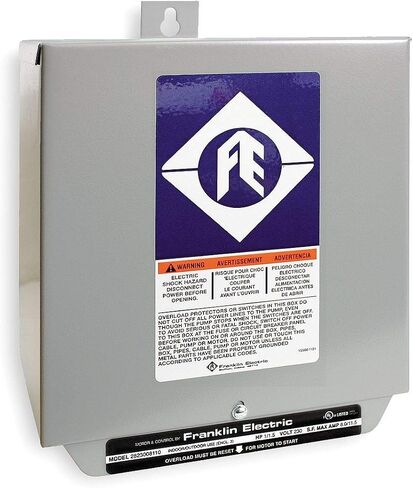 Franklin Electric - 2823028310 - لوحة التحكم في المضخة الكهربائية Franklin: 3 HP Motor/Pump HP ، 220V AC ، 17 ، Deluxe CSCR in Saudi Arabia