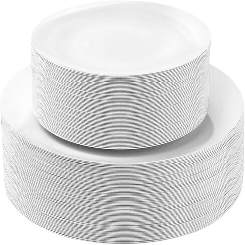 100PCS Black Plastic Plates with Gold Rim, Black Gold Disposable Plates for Party, Graduation and Wedding, Include 50 Dinner Plates, 50 Dessert Plates for 50 Guests in Saudi Arabia