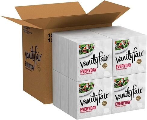 Generic Vanity Fair Everyday Napkins, 550 Count, White Paper Napkins, 110 Count (Pack of 5) in Saudi Arabia