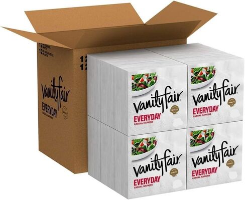 Generic Vanity Fair Everyday Napkins, 550 Count, White Paper Napkins, 110 Count (Pack of 5) in Saudi Arabia