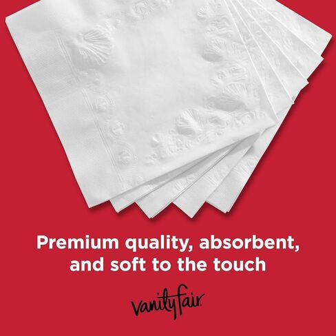 Generic Vanity Fair Everyday Napkins, 550 Count, White Paper Napkins, 110 Count (Pack of 5) in Saudi Arabia