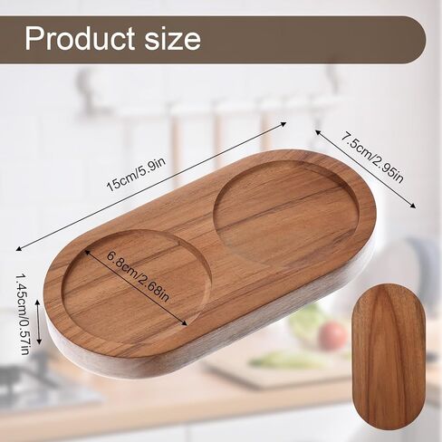 علبة الفلفل المملح علبة رجعية أكاسيا صينية خشبية العديد من مصانع الحامل الباقي الملح الملحق الفلفل الملحقات الميكرونزر لوقاية طاولة الطعام لتخزين المطبخ (لم يشمل مطحنة الفلفل) in Kuwait