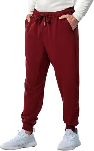 Peelz Ted 4 -pocket jogger scrub pants للرجال - خصر مرن ، ربطة عنق الرباط ، دعك رجال ناعمة ، فلاش ضئيلة in Saudi Arabia