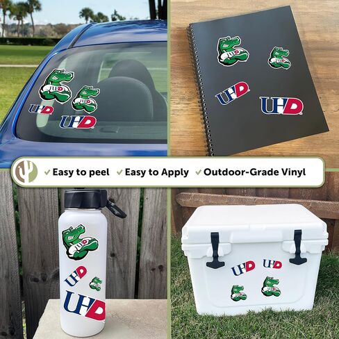 Desert Cactus University of Houston Downtown Sticker Gators UH Vinyl Decals Laptop Water Bottle Car Scrapbook T1 (Type 1-1) in Saudi Arabia
