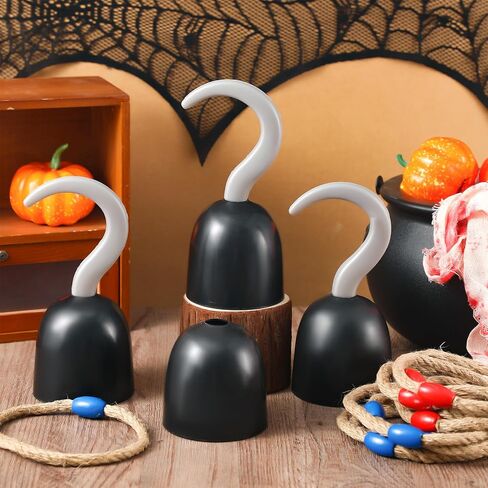Leitee 15 Pcs Captain Hook Ring Toss Game Pirate Party Toss Game for Kid with Dice Rope Rings for Family Outdoor Yard Sport Party Accessories Captain Birthday Decor in Saudi Arabia