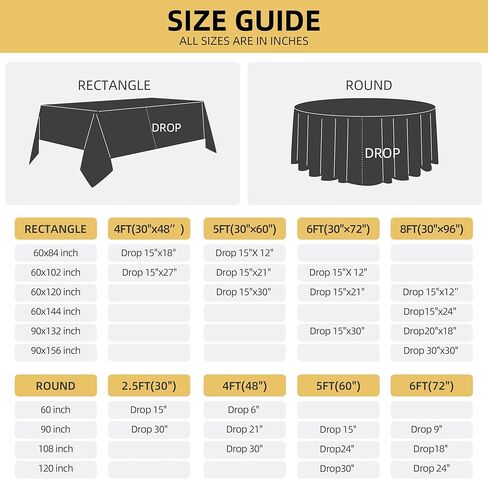 2-pack 60x102 بوصة من الملابس البيضاء ، وصمة عار صلبة وتجاعيد مستطيلة المائدة المستطيل ، أغطية بياضات طاولة البوليستر البوليستر البسيطة المتميزة للفندق ، الزفاف in Kuwait