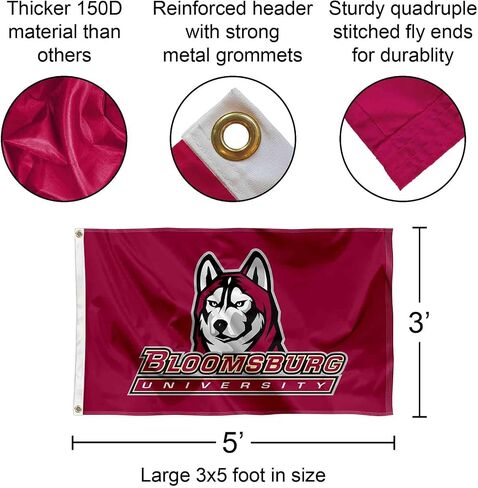 Bloomsburg Huskies University Large College Flag in Saudi Arabia