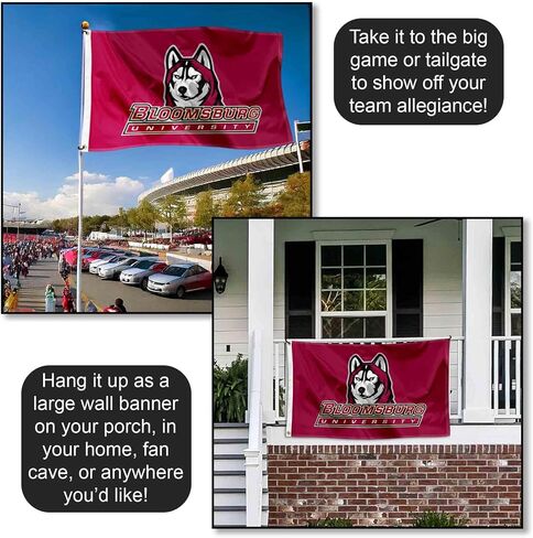 Bloomsburg Huskies University Large College Flag in Saudi Arabia