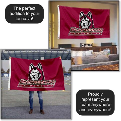 Bloomsburg Huskies University Large College Flag in Saudi Arabia