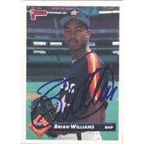Brian Williams Houston Astros 1993 Donruss Autographed Card - slightly smudged on back. This item comes with a certificate of authenticity from Autograph-Sports. Autographed - MLB Autographed Baseball in Saudi Arabia