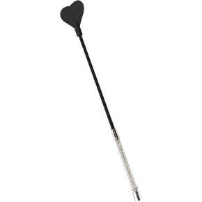 18 inch Black Heart-Shaped Silicone Riding Crop for Equestrian Horses in Saudi Arabia