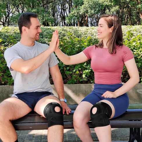 DOUFURT Knee Brace with Side Stabilizers for Meniscus Tear Knee Pain ACL MCL Injury Recovery Adjustable Knee Support Men and Women in Saudi Arabia