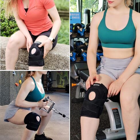 DOUFURT Knee Brace with Side Stabilizers for Meniscus Tear Knee Pain ACL MCL Injury Recovery Adjustable Knee Support Men and Women in Saudi Arabia