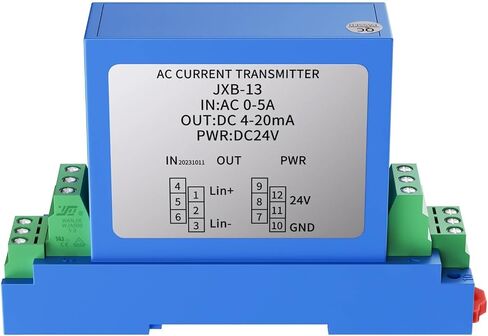 1PCS Hall Effect Current Transducer Transmitter AC0-1A DC0-1A AC0-5A DC0-5A to 4-20mA 0-10V 0-5V RS485 DIN Rail Current Transmitter(0-10V Out,AC0-3A_DC24V) in Saudi Arabia