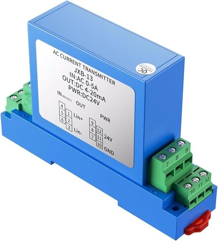 1PCS Hall Effect Current Transducer Transmitter AC0-1A DC0-1A AC0-5A DC0-5A to 4-20mA 0-10V 0-5V RS485 DIN Rail Current Transmitter(0-10V Out,AC0-3A_DC24V) in Saudi Arabia