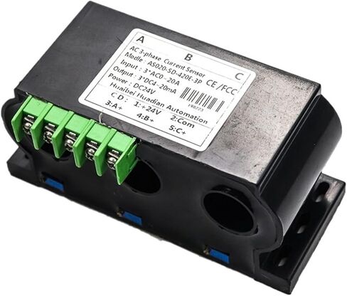 AC تيار جهاز الإرسال المتوسط ​​معدات الجهد المنخفض AC0-100A Transmitter DC4-20MA (3 المرحلة 0-30A AC_0-5V Out_12VDC Power) in Saudi Arabia