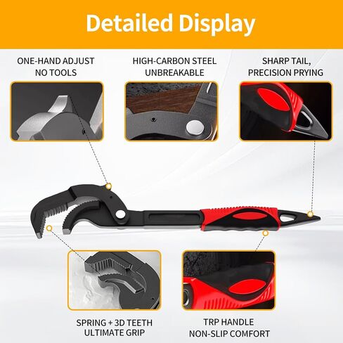مجموعة وجع الأنابيب لضبط أنابيب Win & Ying ، 2 حزمة 10 '' و 14 '' أدوات السباكة الشاقة في التقديم ، أداة أنابيب الفكين القابلة للتعديل لـ 0.55 ''-2.36 '' /14-60mm duts use in Kuwait