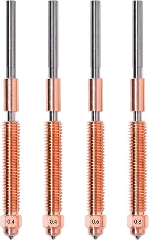 4pcs k2 plus outsles kit ، 0.4/0.6/0.8mm alloy alloy alloy steel high flow leasude استبدال فوهة creality hi combo in Saudi Arabia