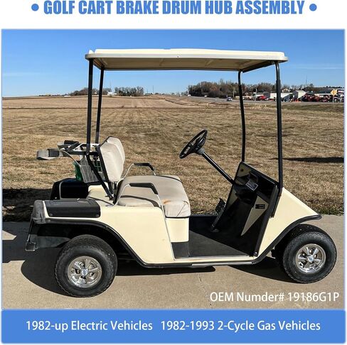 مجموعة مجموعة أسطوانة فرامل Golf Cart Cart متوافقة مع Ezgo Txt 1982 up Electric و 1982-1993 على غرار غاز من الدورة ، محور الفرامل الخلفي مع 24 Splines استبدال 19186g1p-1 حزمة in Kuwait