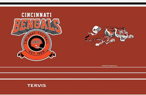 Tervis Traveler NFL Cincinnati Bengals - Vintage Triple Walled Insulated Tumbler Travel Cup Keeps Drinks Cold & Hot, 30oz, Stainless Steel in Saudi Arabia