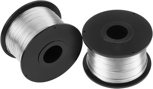 QWORK Rebar Tie Wire Tool Coils, 10 Rolls 1/32" (0.8 mm) x 360 ft Tie Wire Coil, 3600 Ft Total for Automatic Twister Machine in Saudi Arabia