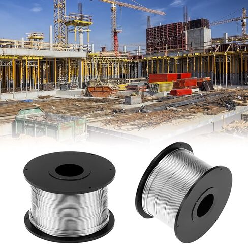 QWORK Rebar Tie Wire Tool Coils, 10 Rolls 1/32" (0.8 mm) x 360 ft Tie Wire Coil, 3600 Ft Total for Automatic Twister Machine in Saudi Arabia