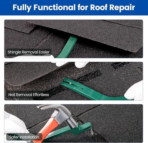 Muzata Roof Shingles Removal Tool Roofing Snake Tools Pry Bar Shingle Nail Installer Heavy Duty Nail Remover Puller for Safe Replacement Panel Installation M017 in Saudi Arabia