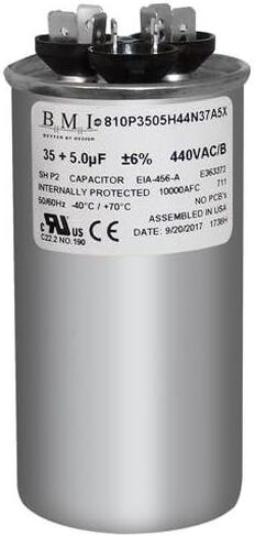 35 + 5 UF 440VAC Round Dual Run Capacitor ، بديل متوافق مع MARS 14283 in Saudi Arabia
